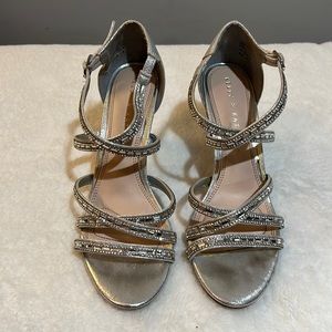 Silver strap sandals - 2.5” heel